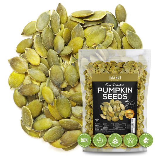 Oven Toasted Pumpkin Seeds with Sea Salt (Papitas) 32 Oz (2 Lb) Batch Tested Gluten & Peanut Free | No Oils | No PPO | Non GMO | Vegan and Keto Friendly | Premium Quality - Big Mart USA