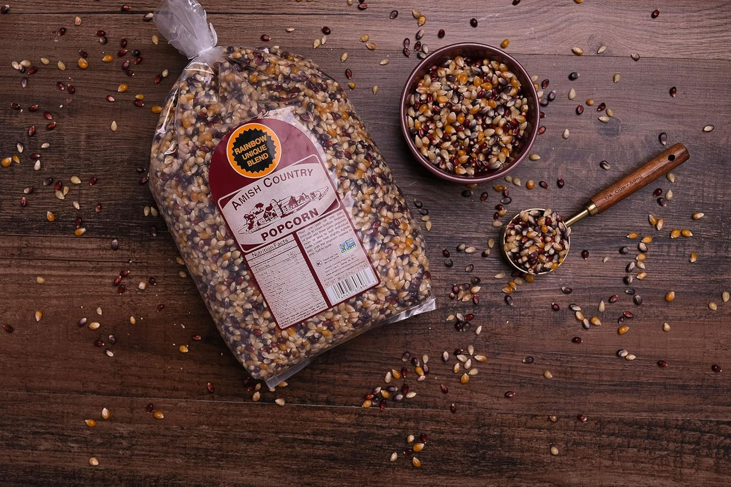 Amish Country Popcorn Rainbow Popcorn Kernels, 6LB Bag - Non-Gmo, Gluten Free, Old Fashioned Popcorn - Big Mart USA