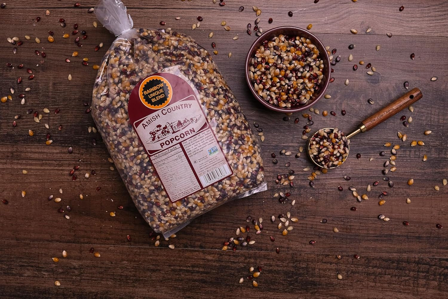 Amish Country Popcorn Rainbow Popcorn Kernels, 6LB Bag - Non-Gmo, Gluten Free, Old Fashioned Popcorn - Big Mart USA