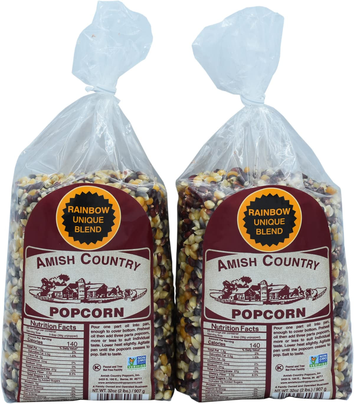 Amish Country Popcorn Rainbow Popcorn Kernels, 6LB Bag - Non-Gmo, Gluten Free, Old Fashioned Popcorn - Big Mart USA