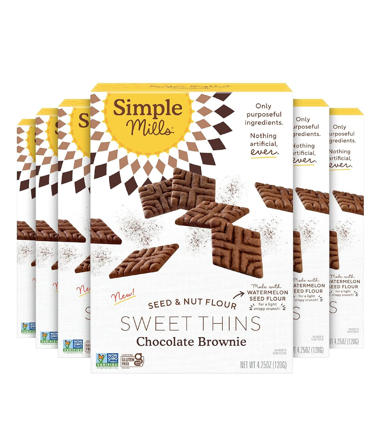 Simple Mills, Chocolate Brownie Cookies Thins, 4.25 Ounce - Big Mart USA