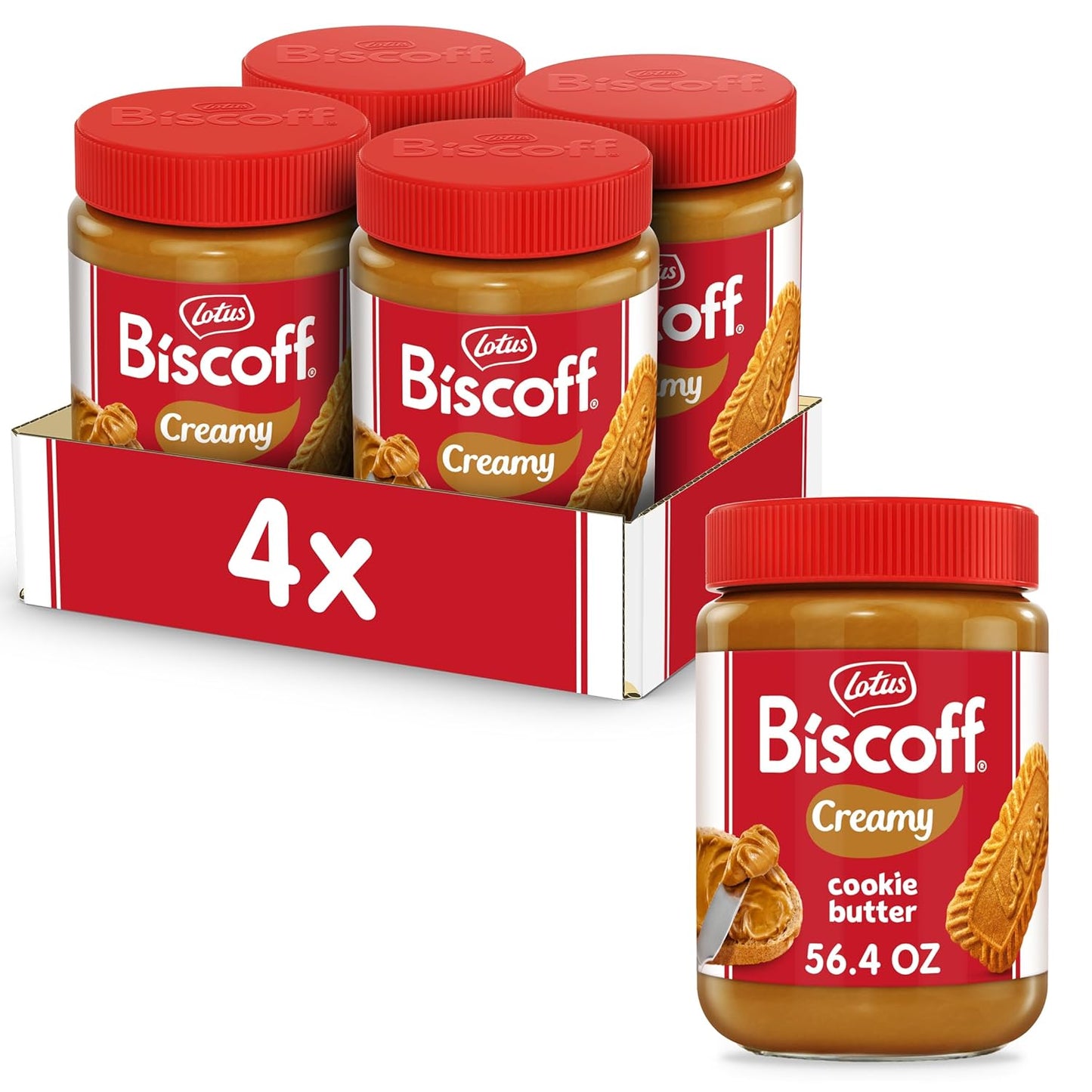 Lotus Biscoff Cookie Butter Spread, Crunchy, Non GMO + Vegan, 24.7Oz