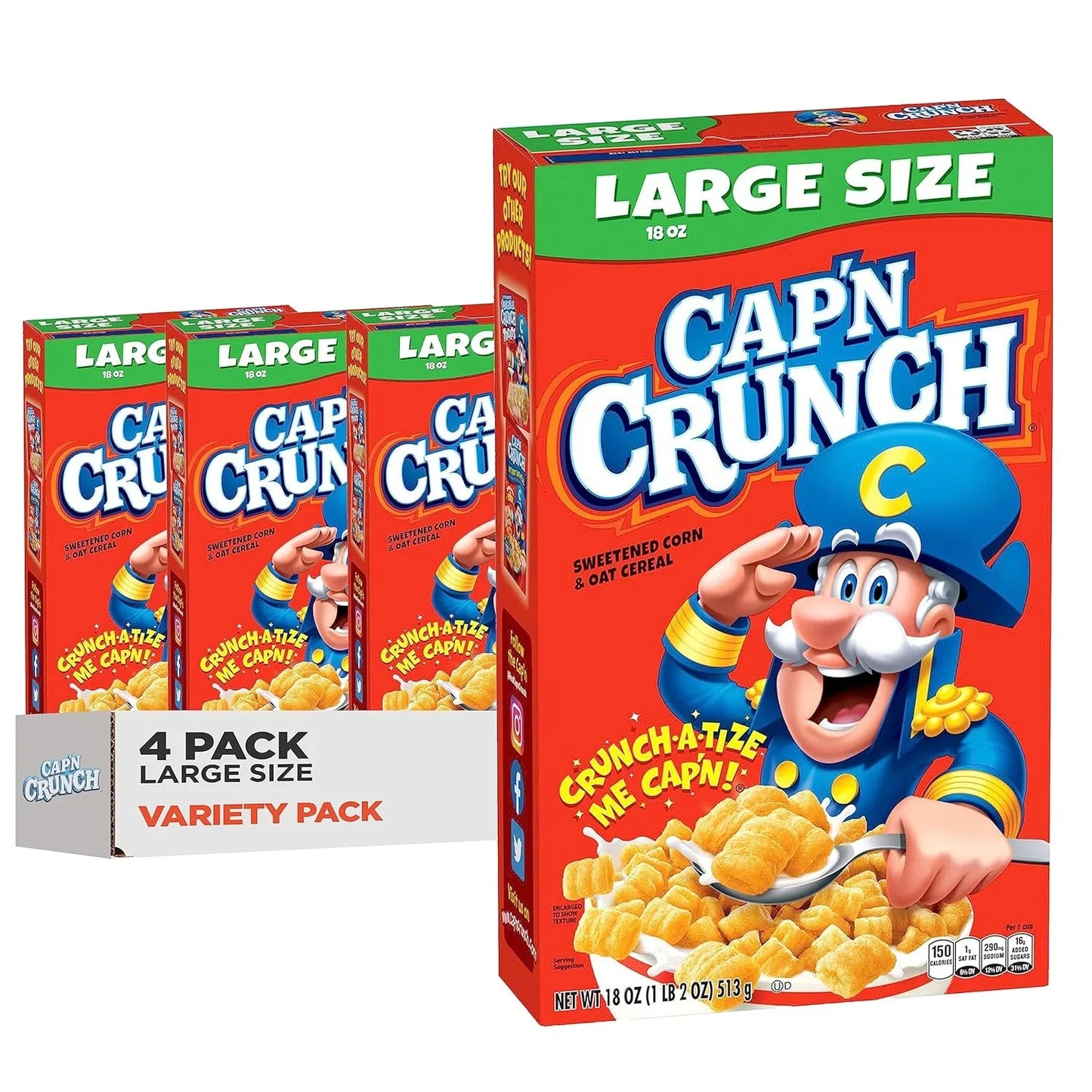 Cap'n Crunch Original Cereal, 22.1 oz Box - Big Mart USA