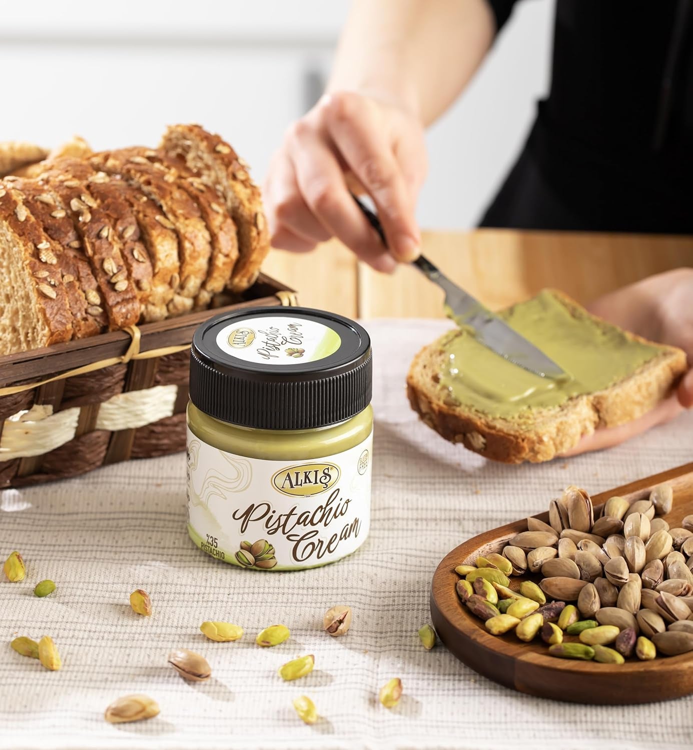 Pistachio Cream, Pistachio Paste, Pistachio Spread, Pistachio Cream for Dubai Chocolate Bar, 7.05 Oz.(200Gr) - Big Mart USA