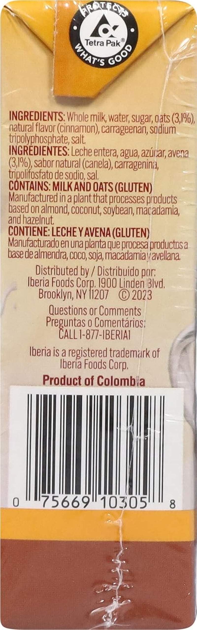 Iberia Oatmeal Drink, Ready-To-Drink, Shelf Stable, Good Source of Calcium, Cinammon Oatmeal Smoothie 6.8 Fl Oz Single Serve Pack (Pack of 3)