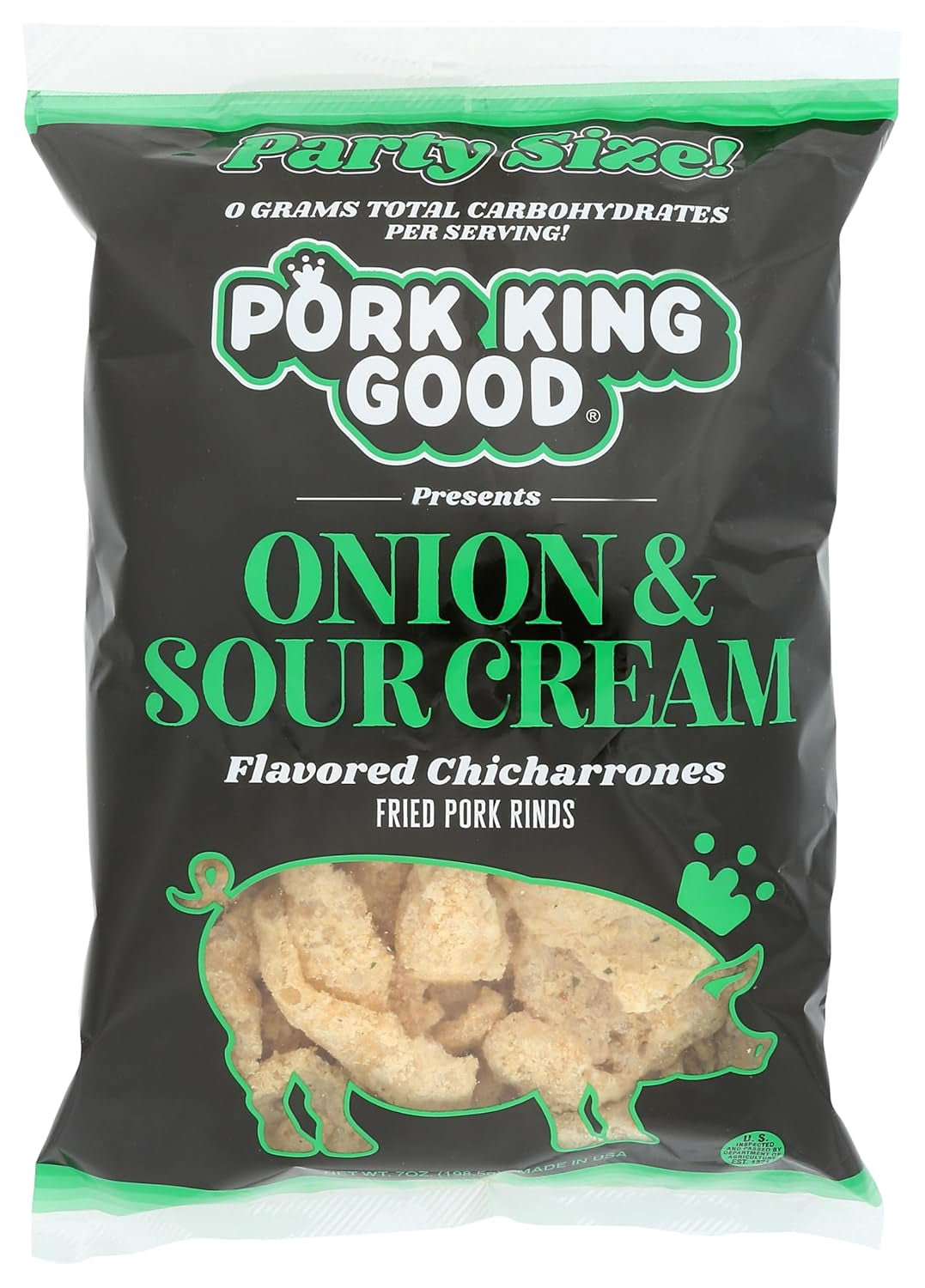 Pork King Good Pork Rinds Variety 6 Pack (Chicharrones) Keto Snacks