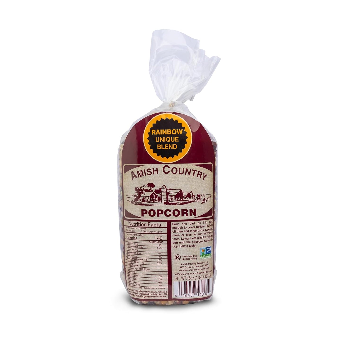 Amish Country Popcorn Rainbow Popcorn Kernels, 6LB Bag - Non-Gmo, Gluten Free, Old Fashioned Popcorn - Big Mart USA