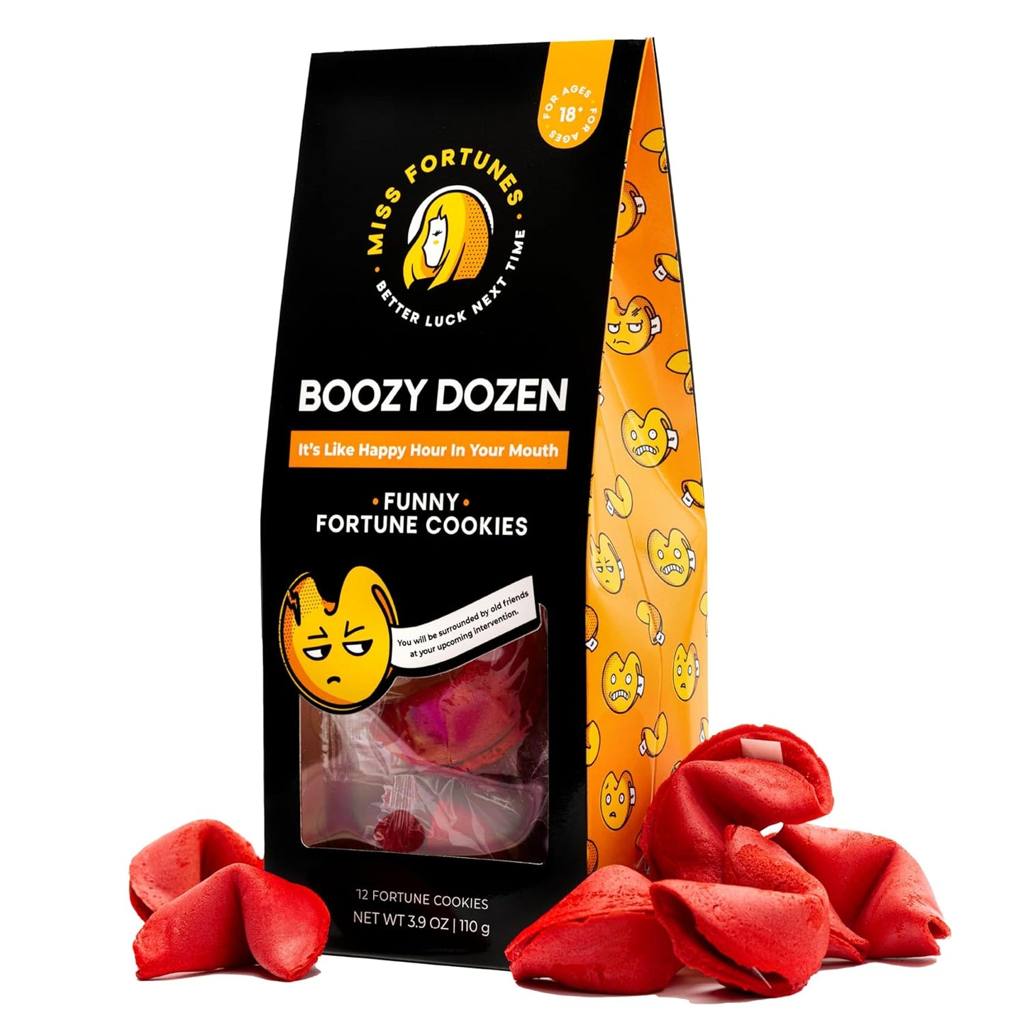 Miss Fortunes, Funny Fortune Cookies, the Two-Pack Shakur (Multi-Pack of 2 Dozen Cookies) (Dirty Dozen + Boozy Dozen), 24.0 Count - Big Mart USA