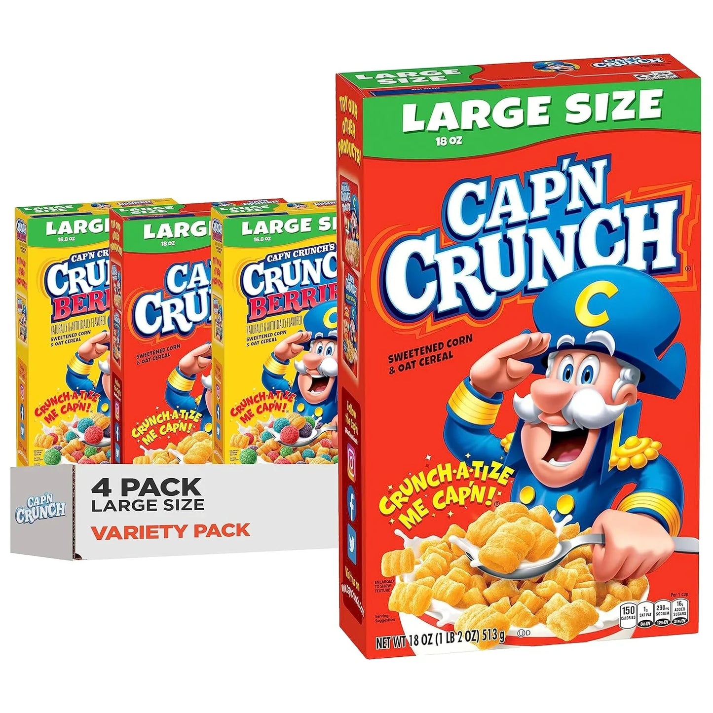Cap'n Crunch Original Cereal, 22.1 oz Box - Big Mart USA