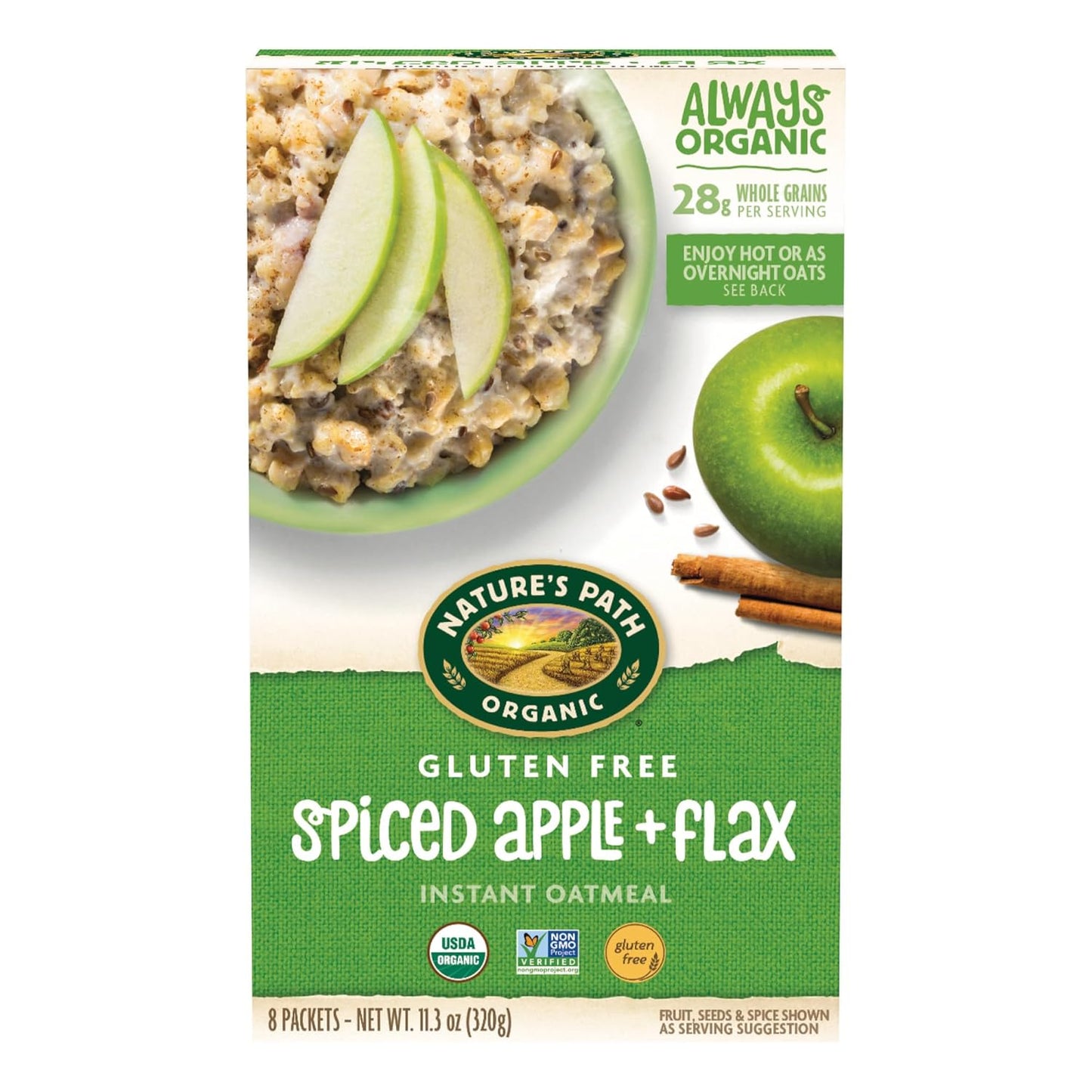 Nature'S Path Organic Brown Sugar Maple Oatmeal, 11.3 Oz (Pack of 6), Gluten Free, Non-Gmo