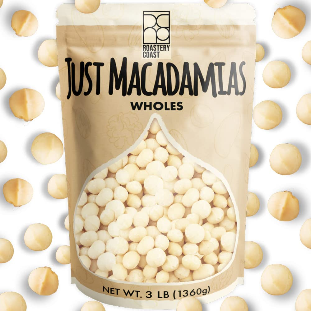 Roastery Coast - Daily Nuts | Just Raw Macadamia Nuts Unsalted | Bulk Nuts |Snack Nuts | Healthy Nuts | Gluten Free | Macadamia Nut Butter | Non GMO | Nut Snacks | Unsalted Nuts | Keto Snack Mix