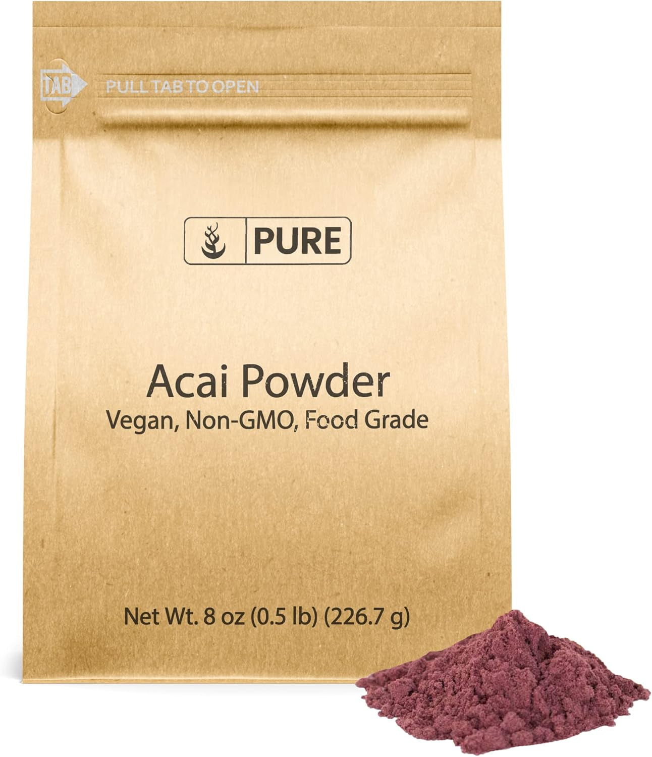 PURE ORIGINAL INGREDIENTS Acai Powder (1 Lb) Superfood, Vegan, Non GMO