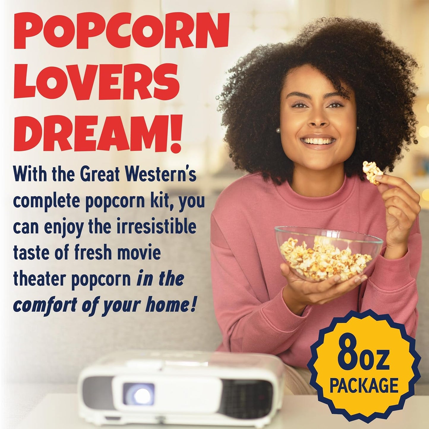 Premium America Popcorn Kit, 24 Packs for a 8 Oz Popper, Movie Theater Popcorn Kernels, Oil & Seasoning Pack, Bulk All in One, Popcorn Gifts