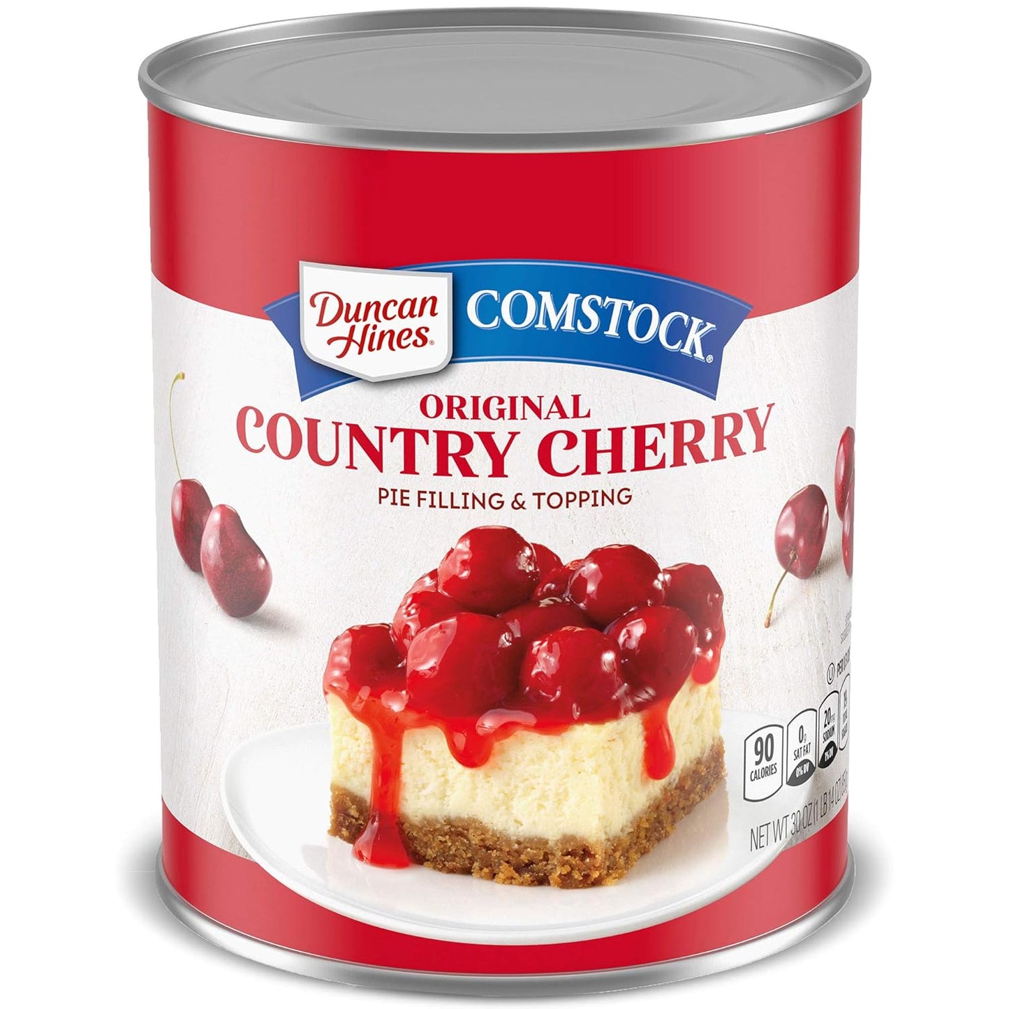 Duncan Hines Comstock More Fruit Pie Filling & Topping, Cherry, 21 Ounce (Pack of 8)