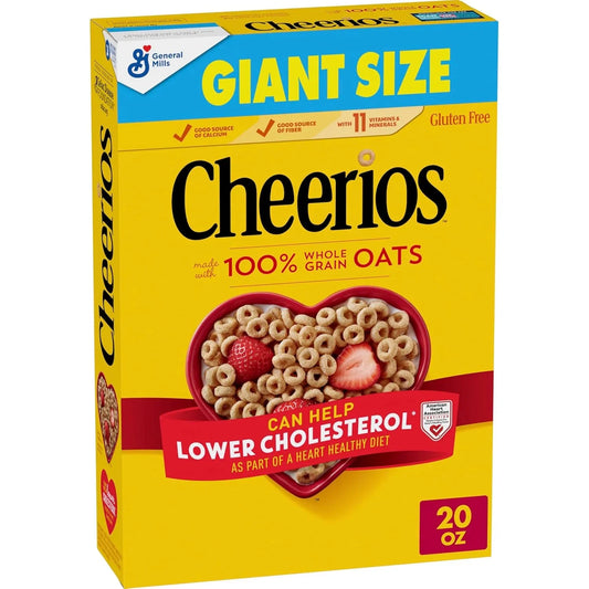 Cheerios Heart Healthy Gluten-Free Breakfast Cereal, 20 oz Giant Size - Big Mart USA