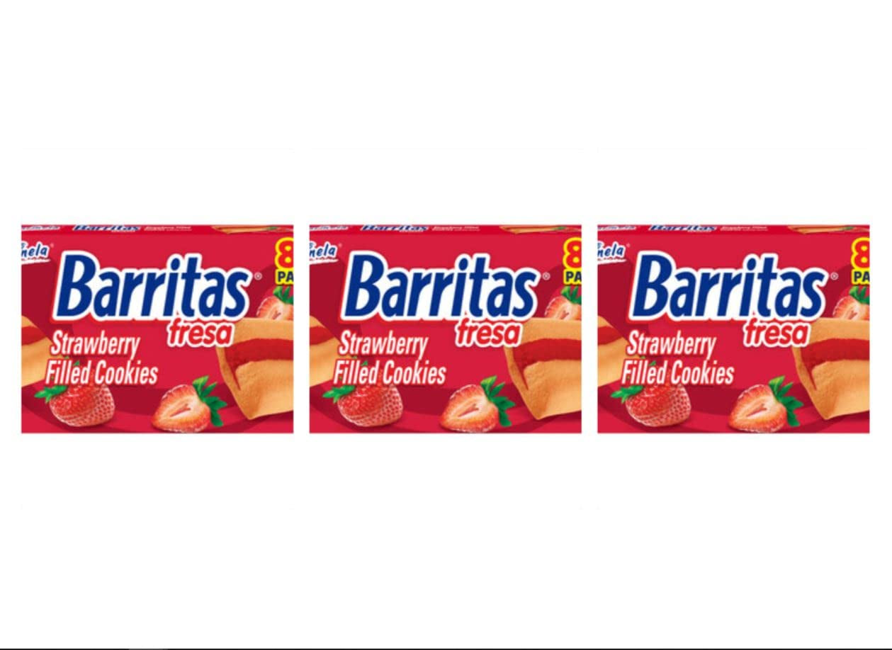 Marinela Barritas Fresa Strawberry Soft Filled Cookie Bar 1 Pack (8 Count) - Big Mart USA