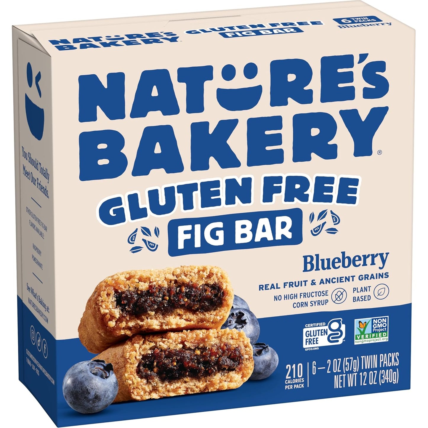 Nature’S Bakery Gluten Free Fig Bars, Raspberry, Real Fruit, Vegan, Non-Gmo, Snack Bar, 6 Boxes with 6 Twin Packs (36 Twin Packs) - Big Mart USA