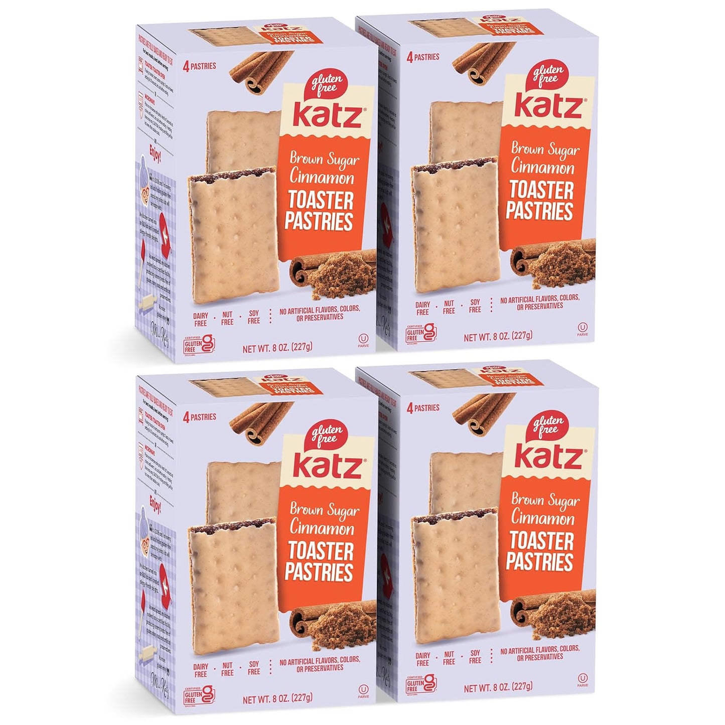 Katz Gluten Free Snacks Variety Pack. Toaster Pastries. Easy Breakfast Food or Anytime Healthy, Gluten and Dairy Free, Nut Free, Peanut Free, Soy Free. Snacks - Adults Kosher Snacks. 8 OZ (Pack of 2) - Big Mart USA