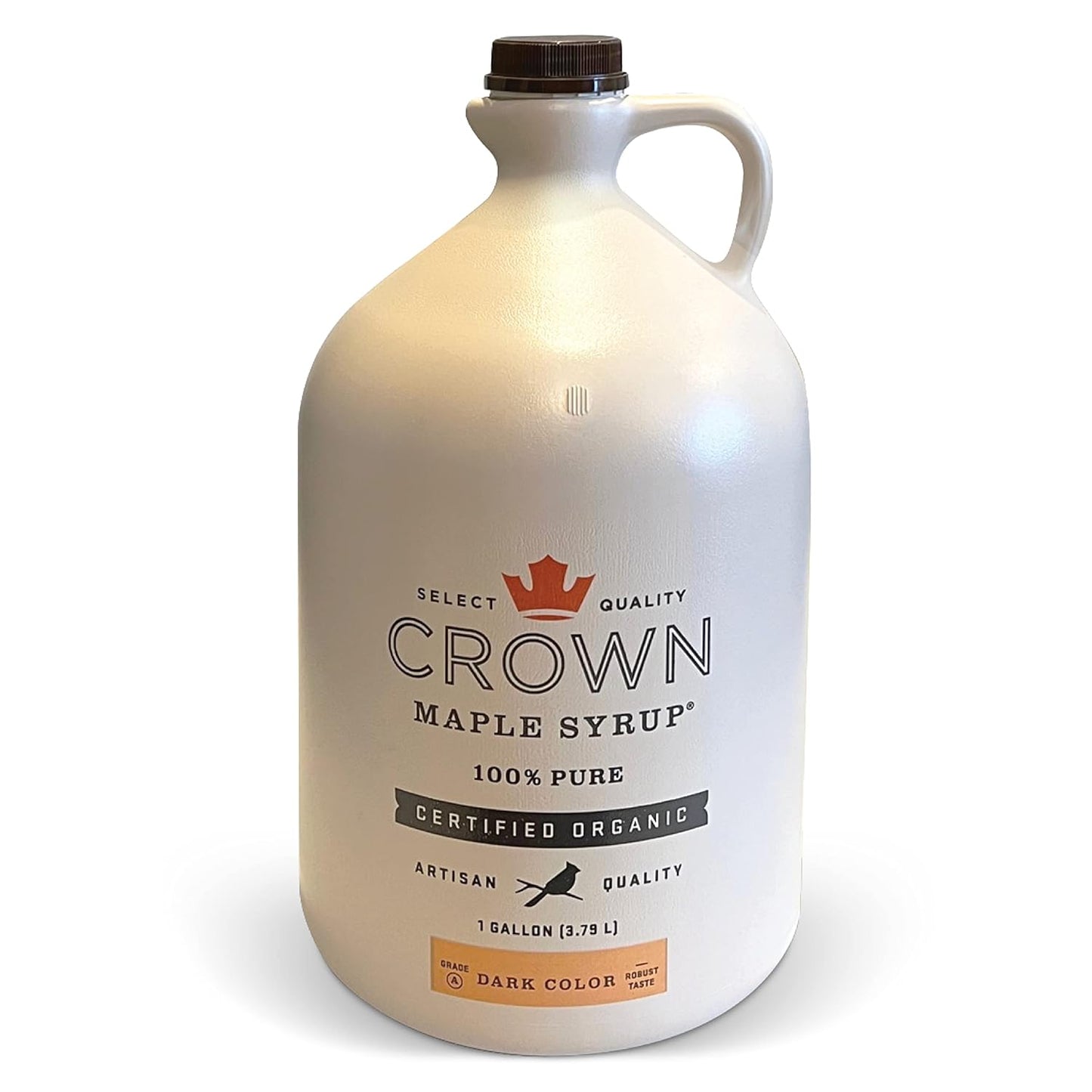 Crown Maple Dark Color Robust Taste Organic Maple Syrup, 100% Pure, Grade A, Gluten Free, No Preservatives, Non-Gmo Pancake and Breakfast Topping, 12.7 Fl Oz