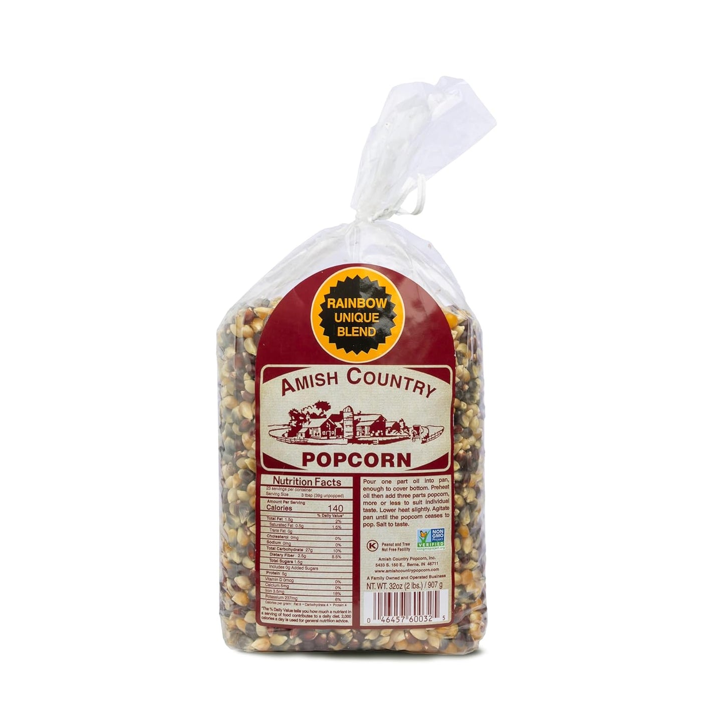 Amish Country Popcorn Rainbow Popcorn Kernels, 6LB Bag - Non-Gmo, Gluten Free, Old Fashioned Popcorn - Big Mart USA