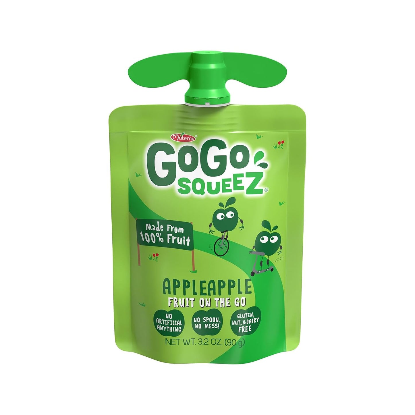 Gogo Squeez Applesauce and Fruit Puree, Apple Apple, 3.2 Oz (Pack of 48), Unsweetened Fruit Snacks for Kids, Gluten Free, Nut Free and Dairy Free, Recloseable Cap, BPA Free Pouches - Big Mart USA