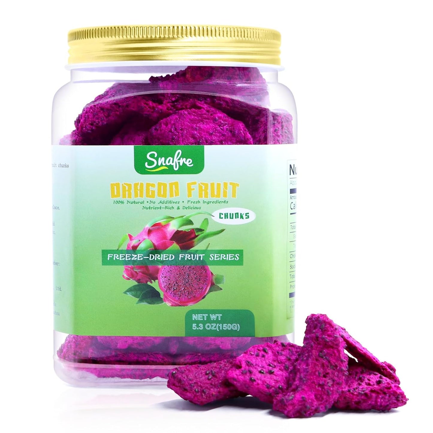 Freeze Dried Pineapple Chunks, Freeze Dried Fruit, 130G/4.58OZ Frozen Pineapple for Yogurt, Cereal, Baking, Milkshakes, No Additives, Crispy Taste - Big Mart USA