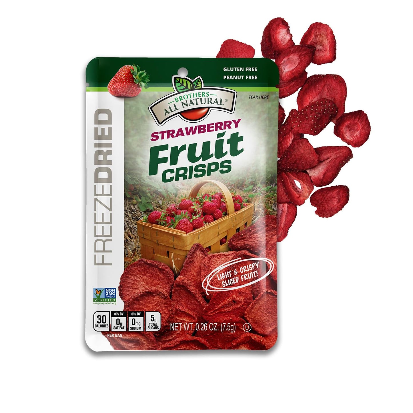 Brothers-All-Natural Fuji Apple Crisps, 0.35-Ounce Bags, 24 Count - Big Mart USA