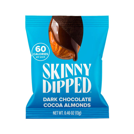 Skinnydipped Dark Chocolate Cocoa Almonds, Healthy Snack, Plant Protein, Gluten Free, 0.46 Oz Mini Bags, Pack of 24 - Big Mart USA