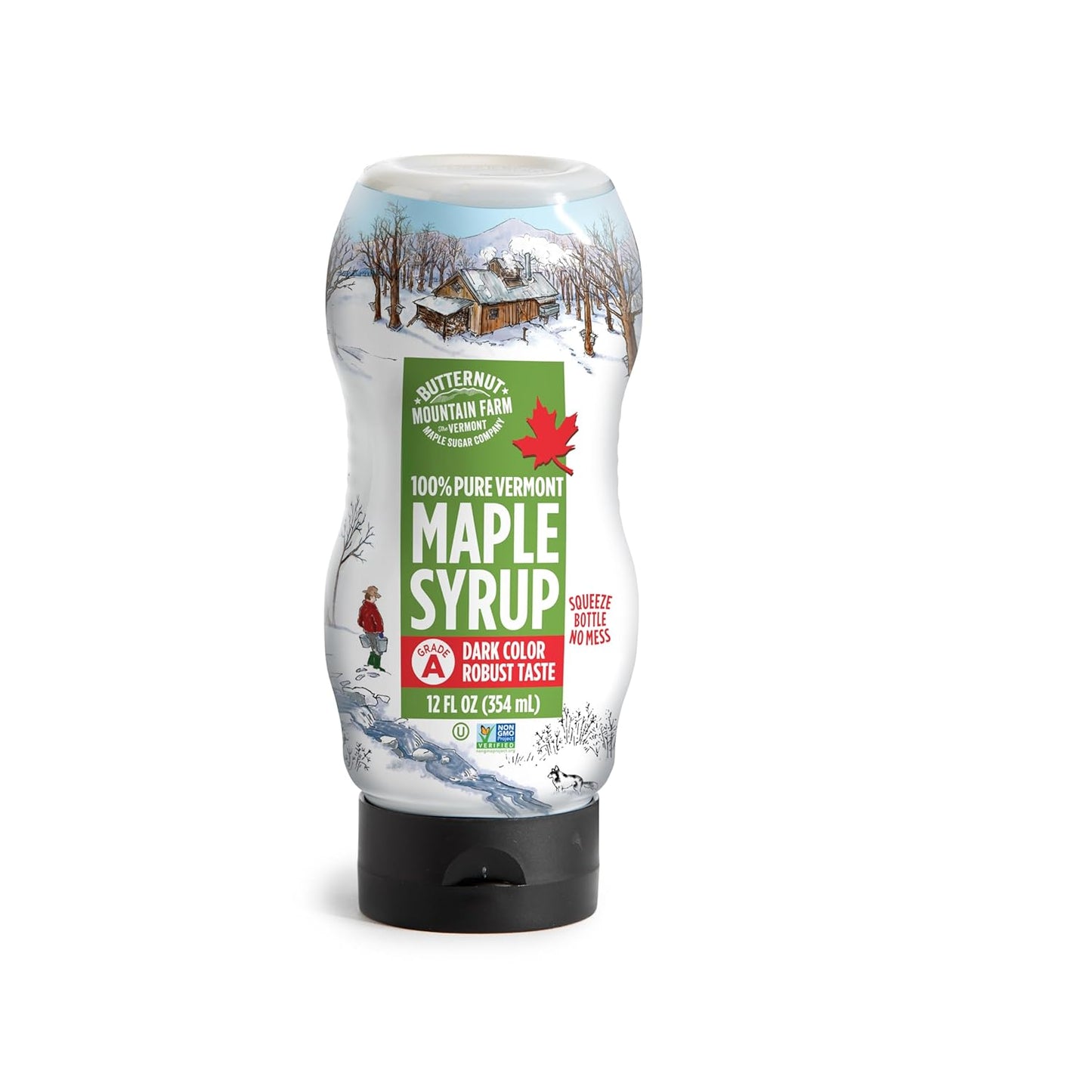 Butternut Mountain Farm Pure Vermont Maple Syrup, Grade A, Dark Color, Robust Taste, All Natural, Easy Pour, 32 Fl Oz, 1 Qt (Prev Grade B) - Big Mart USA