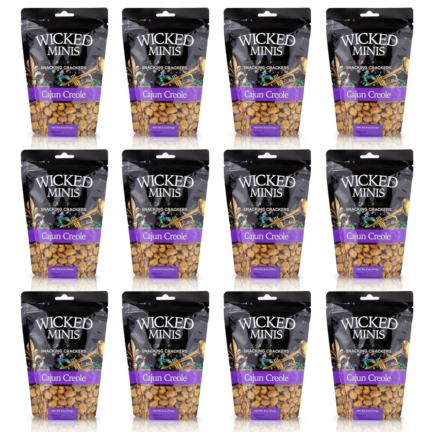 Wicked Minis Soup & Oyster Crackers - Saltine & Salted Flavored Mini Puffed Soup, Savory Snacking Mix, Seasoned Croutons Salad Toppers, Crackers for Chili 6Oz (Chili Cheese, 1 Pack) - Big Mart USA