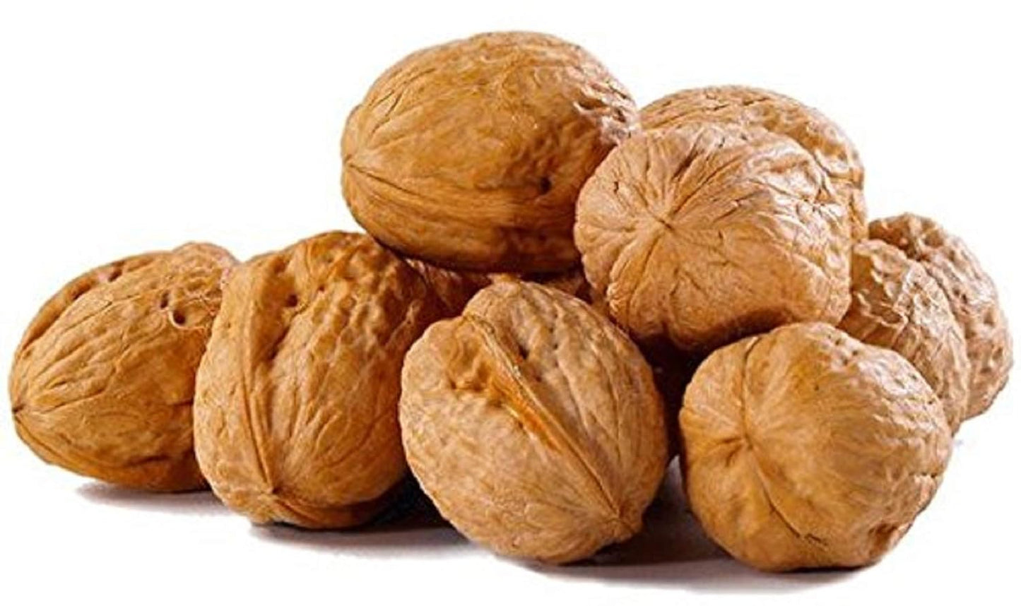 In Shell Walnuts (2 Lbs.) - Large Natural California Walnuts - Great Source of Omega 3 - Fresh New Crop - Bursting with Flavor - Farm Fresh Nuts Brand - Big Mart USA