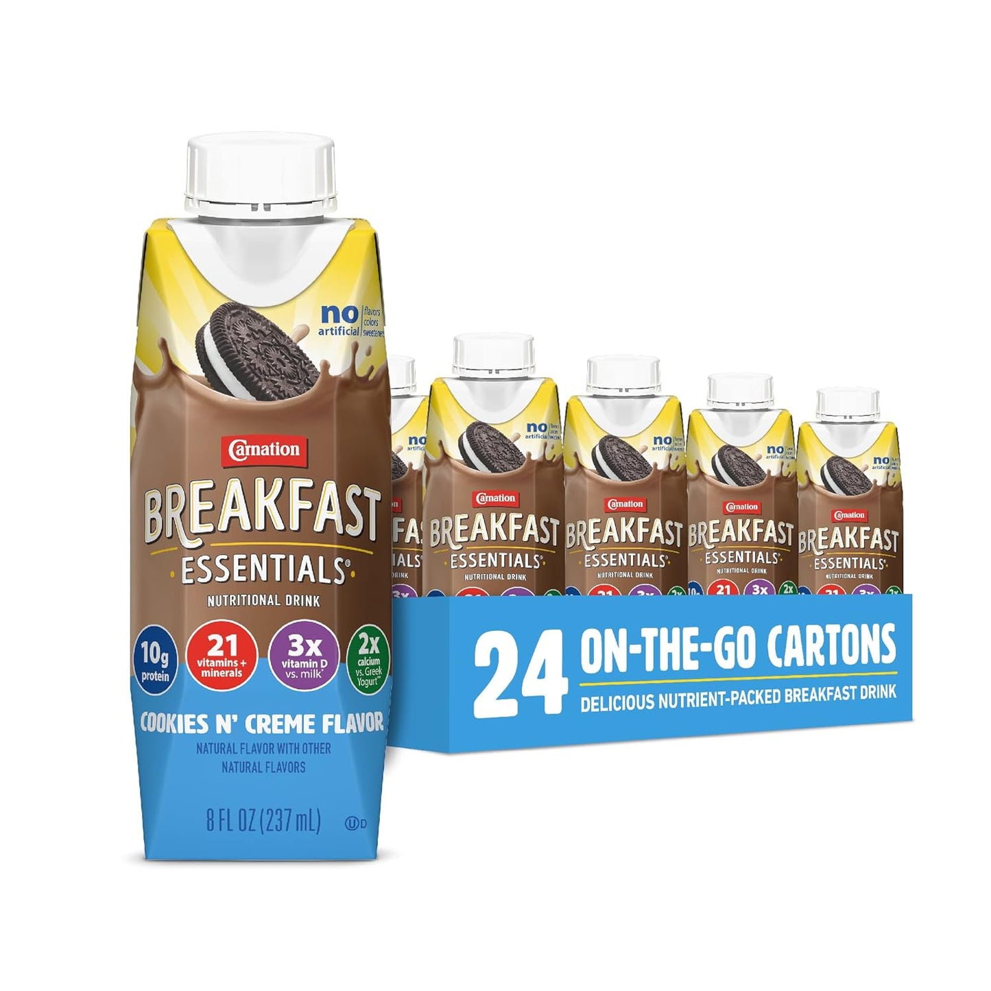 Carnation Breakfast Essentials Ready-To-Drink,Strawberry, 8 FL OZ Carton (Pack of 24) - Big Mart USA
