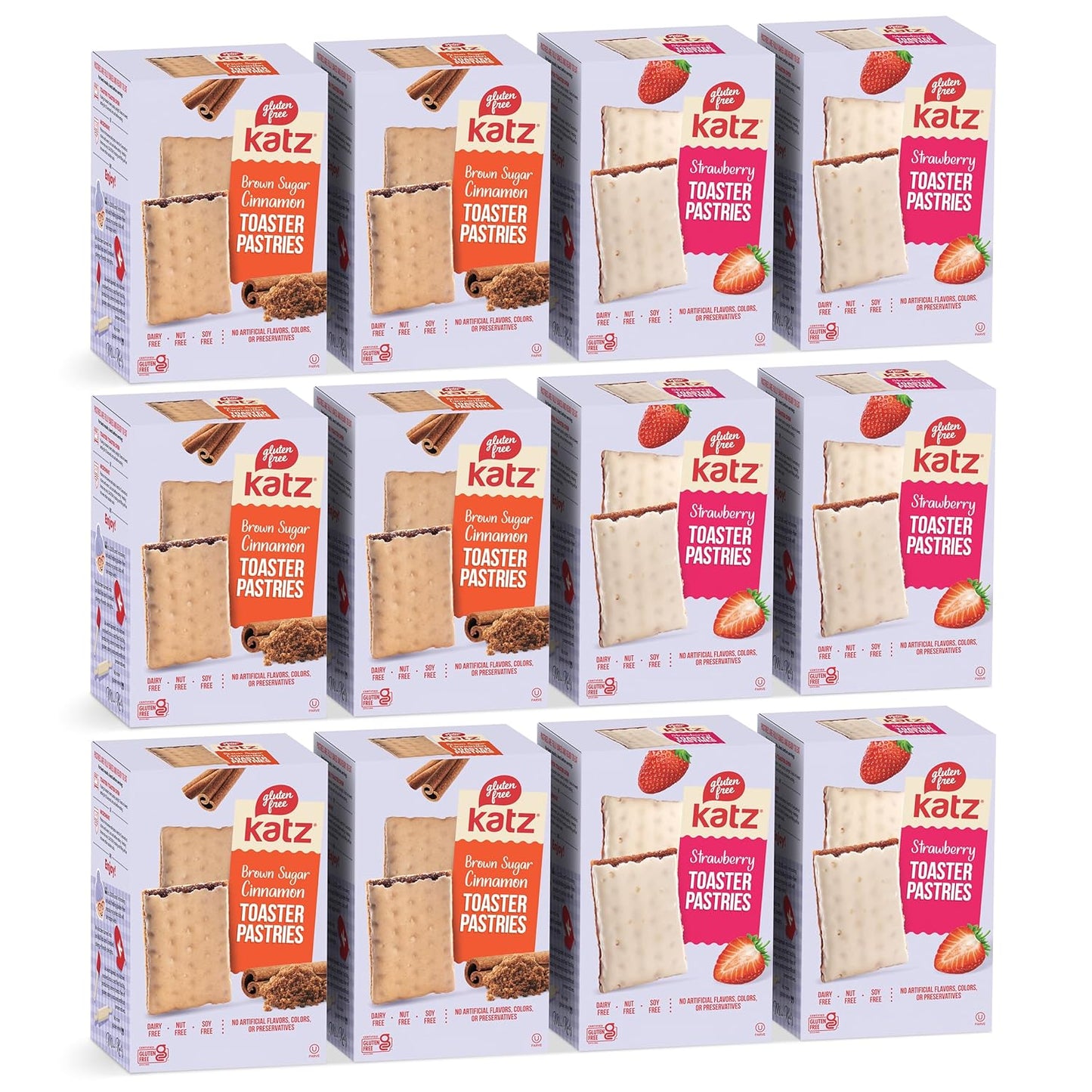 Katz Gluten Free Snacks Variety Pack. Toaster Pastries. Easy Breakfast Food or Anytime Healthy, Gluten and Dairy Free, Nut Free, Peanut Free, Soy Free. Snacks - Adults Kosher Snacks. 8 OZ (Pack of 2) - Big Mart USA
