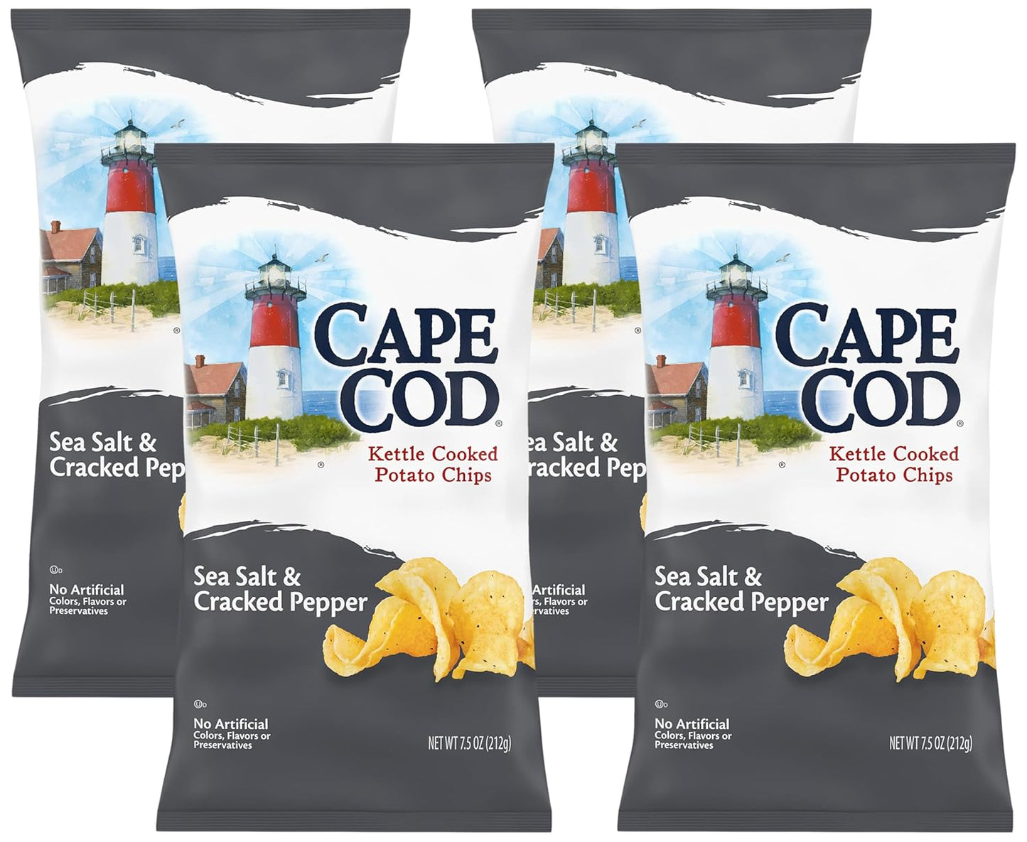 Cape Cod Sea Salt & Vinegar Chips, 7.5 Oz Bag - Big Mart USA