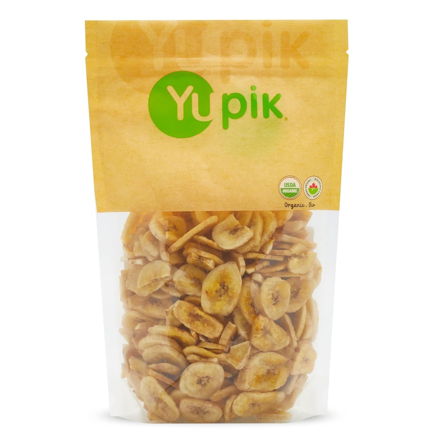 Yupik Organic Sweetened Dried Banana Chips, 14.1 Oz, Gluten-Free, Kosher, Non-Gmo, Vegan, Sliced Dried Fruits, Lightly Sweetened, Crunchy Snacks, Ideal for Baking & Topping - Big Mart USA