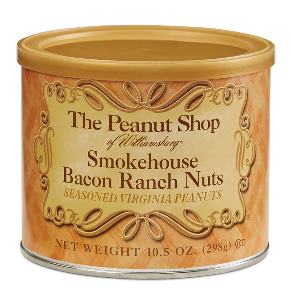 The Peanut Shop of Williamsburg Extra-Large Handcooked Lightly Salted Virginia Peanuts Williamsburg Peanuts Non-Gmo Kosher Gluten-Free No Preservatives - 32 Oz Tin