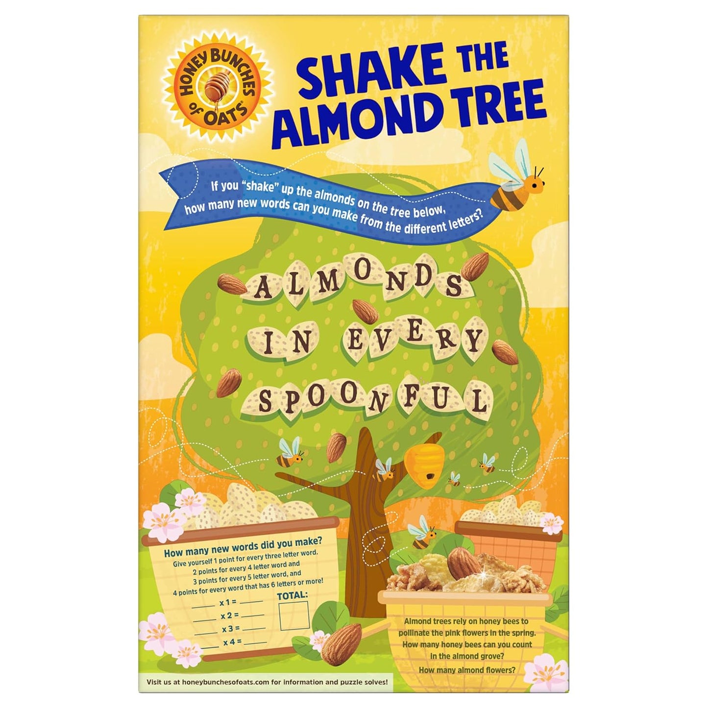 Honey Bunches of Oats with Almonds Breakfast Cereal, Family Size, 18 oz Box - Big Mart USA