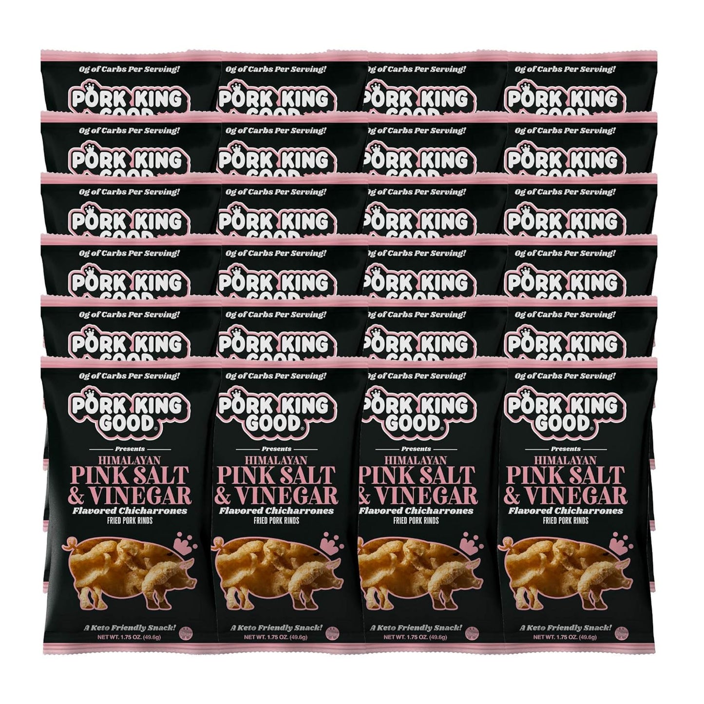 Pork King Good Pork Rinds Variety 6 Pack (Chicharrones) Keto Snacks