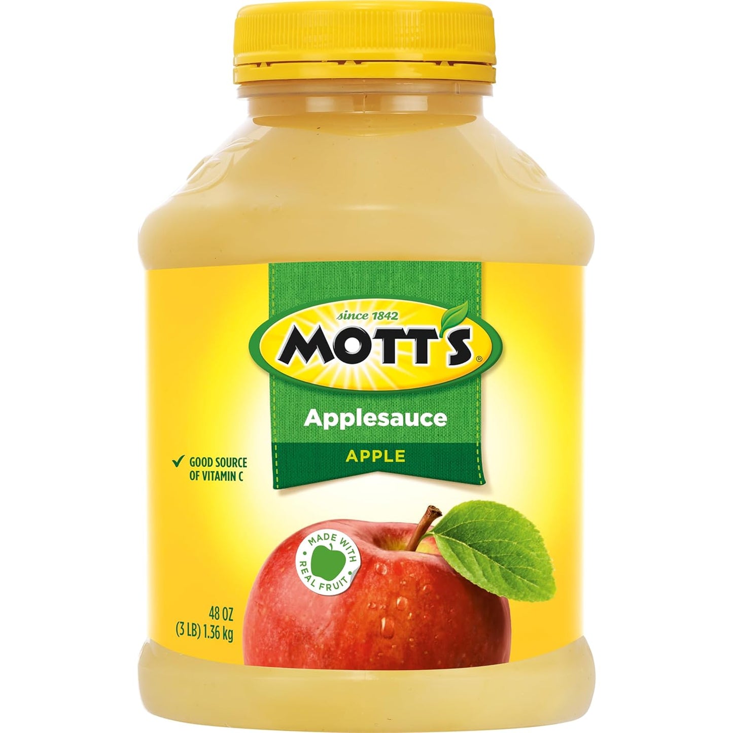 Mott'S Applesauce, 48 Oz Jar (Pack of 8), No Artificial Flavors, Good Source of Vitamin C, Nutritious Option for the Whole Family