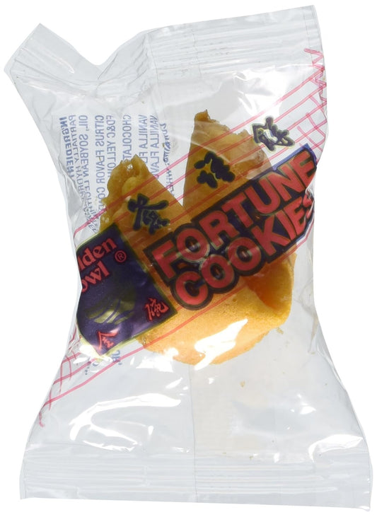 Golden Bowl Individually Wrapped Fortune Cookies, 60 Count - Big Mart USA