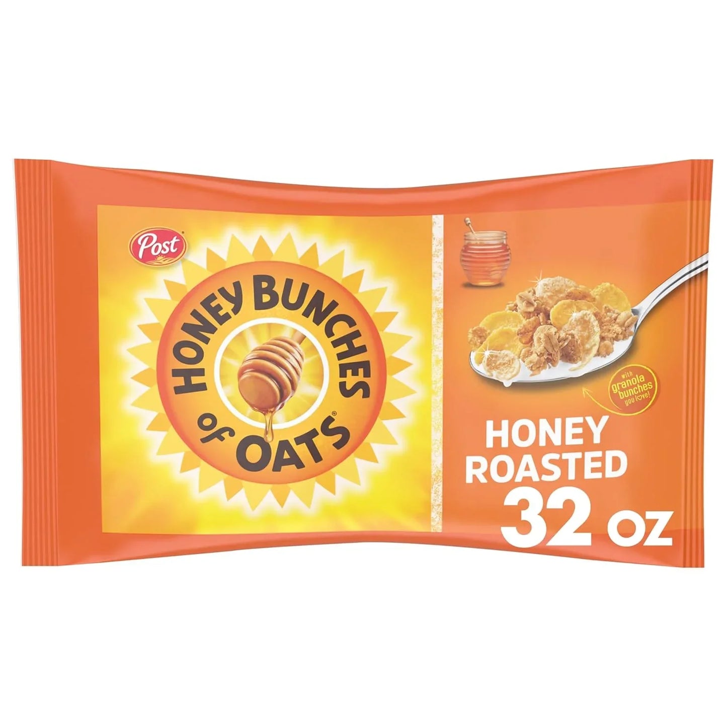 Honey Bunches of Oats Crunchy Honey Roasted Cereal - 18 Ounce Box of Deliciously Nutritious Breakfast - Big Mart USA