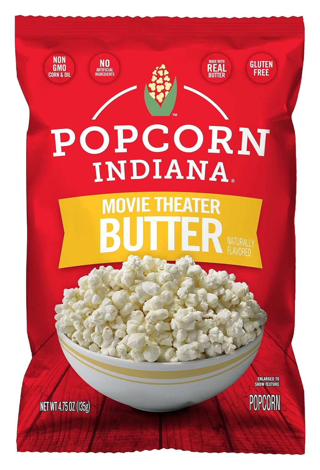 Popcorn Indiana Movie Theater Butter Popcorn (3 Oz Bags – 6 Pack) Pre-Popped Popcorn Made with Real Butter, Gluten Free, No Artificial Flavors, Perfect for Movie Nights or after School Snacks - Big Mart USA
