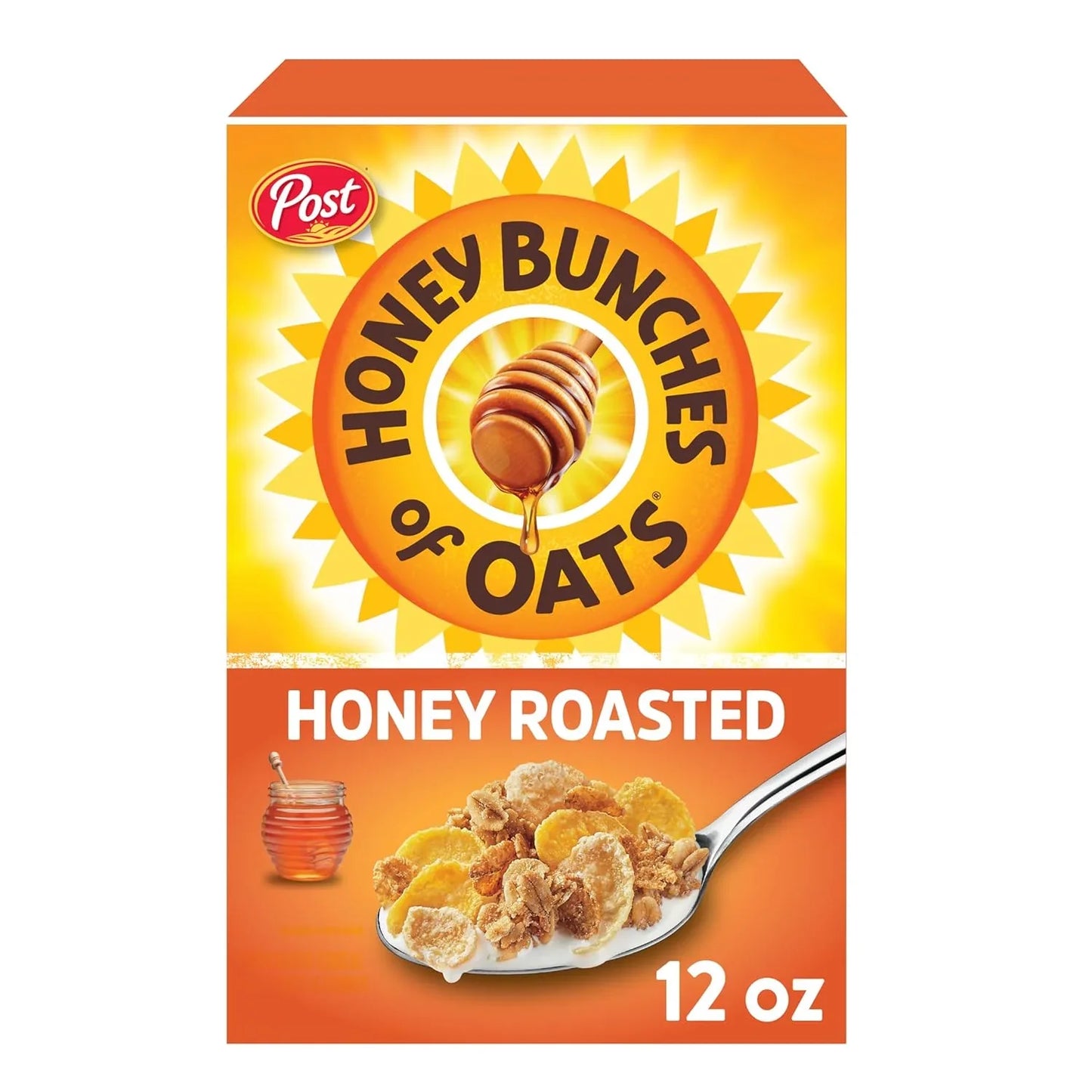 Honey Bunches of Oats Crunchy Honey Roasted Cereal - 18 Ounce Box of Deliciously Nutritious Breakfast - Big Mart USA