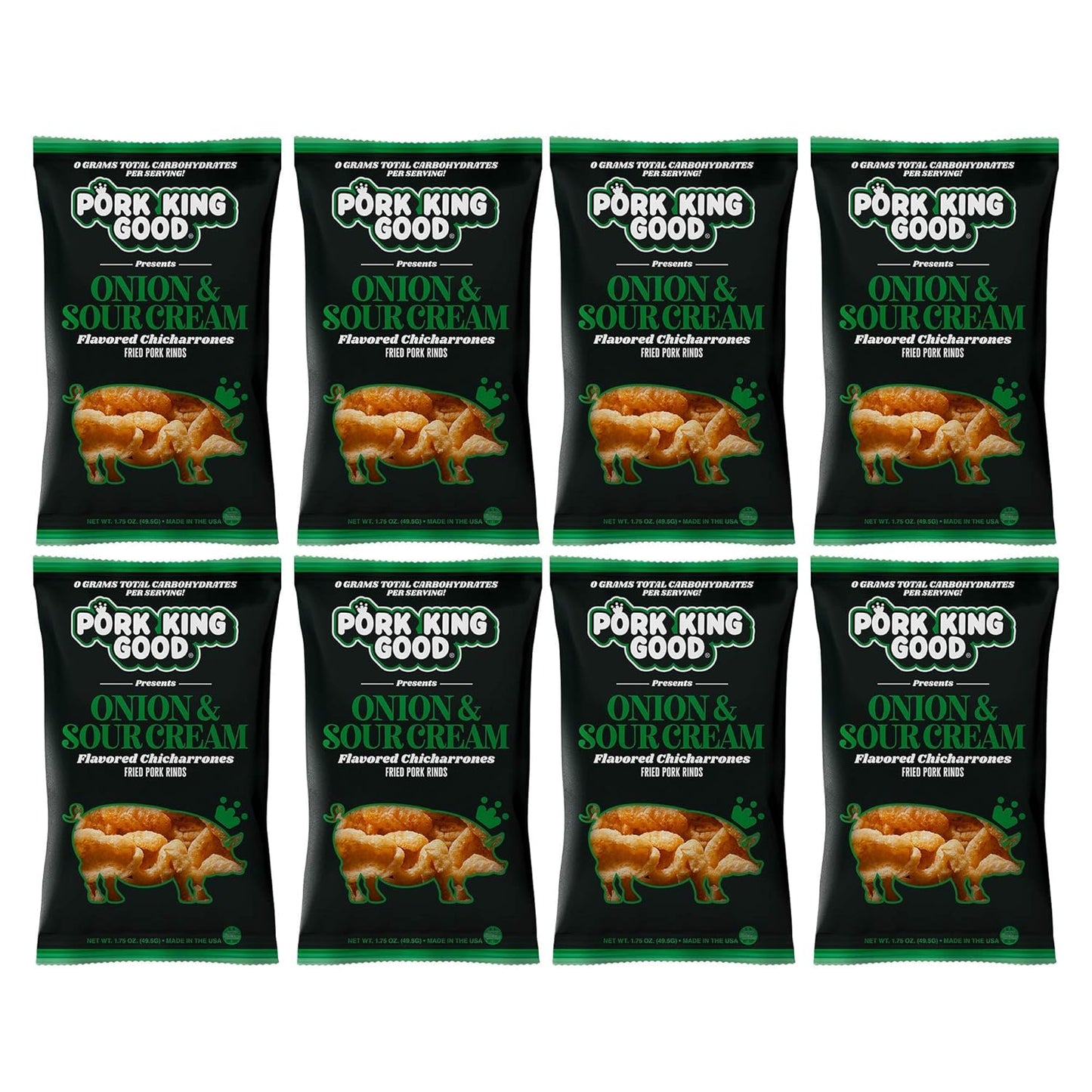 Pork King Good Pork Rinds Variety 6 Pack (Chicharrones) Keto Snacks