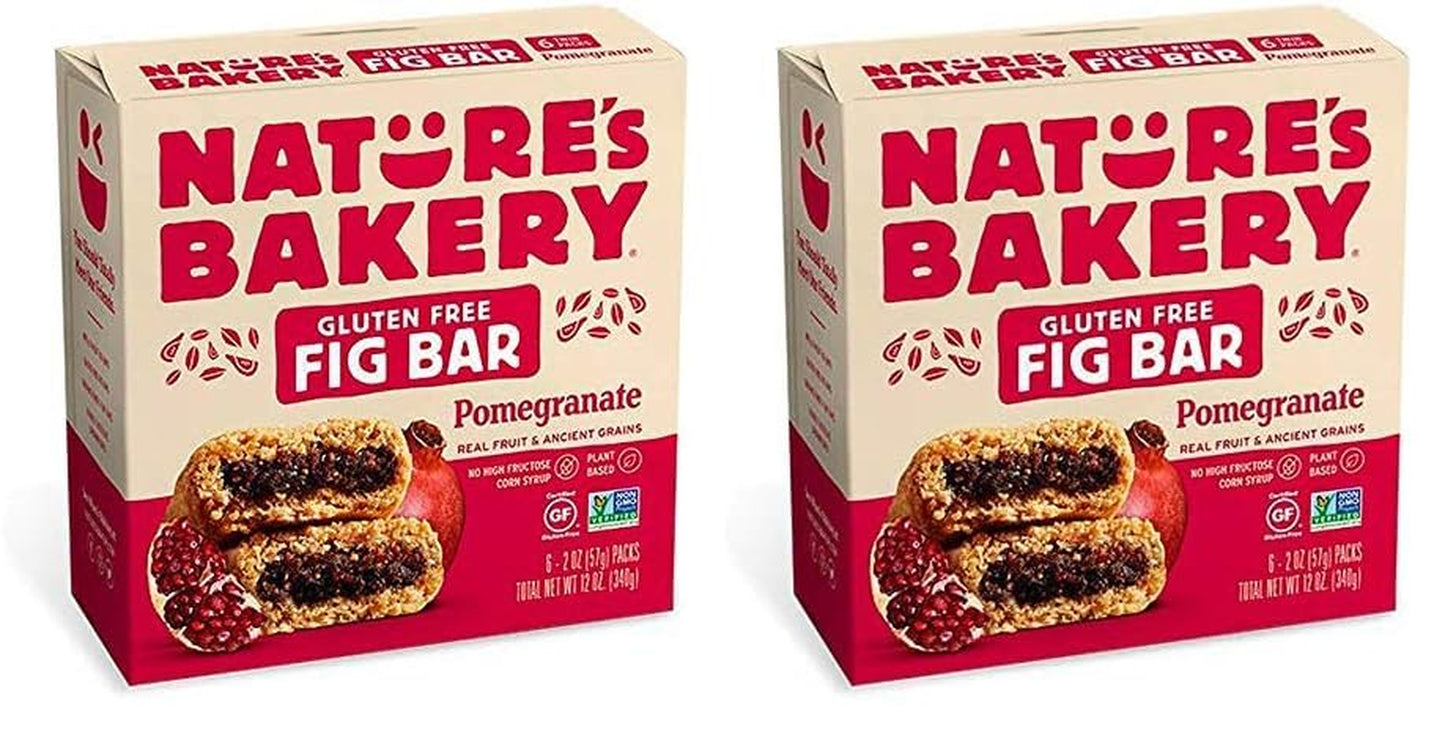 Nature’S Bakery Gluten Free Fig Bars, Raspberry, Real Fruit, Vegan, Non-Gmo, Snack Bar, 6 Boxes with 6 Twin Packs (36 Twin Packs) - Big Mart USA