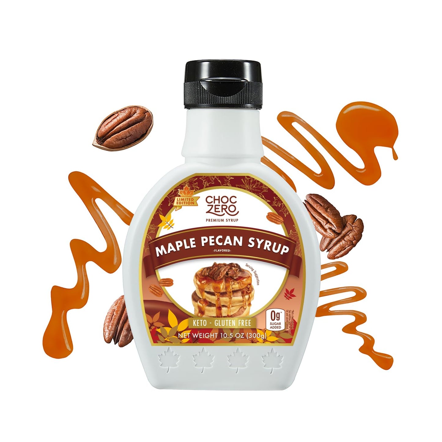 Choczero Maple Syrup, Sugar Free, Low Carb, Sugar Alcohol Free, Gluten Free, No Preservatives, Non-Gmo Dessert and Breakfast Topping Syrup, 10.5Oz (Pack of 1) - Big Mart USA