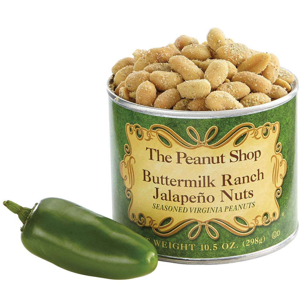 The Peanut Shop of Williamsburg Extra-Large Handcooked Lightly Salted Virginia Peanuts Williamsburg Peanuts Non-Gmo Kosher Gluten-Free No Preservatives - 32 Oz Tin