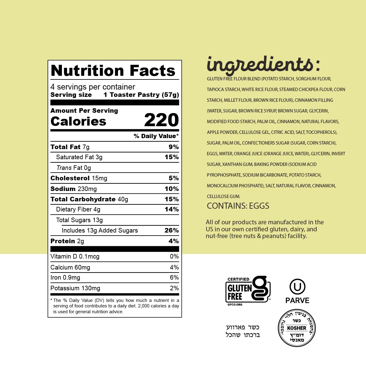 Katz Gluten Free Snacks Variety Pack. Toaster Pastries. Easy Breakfast Food or Anytime Healthy, Gluten and Dairy Free, Nut Free, Peanut Free, Soy Free. Snacks - Adults Kosher Snacks. 8 OZ (Pack of 2) - Big Mart USA