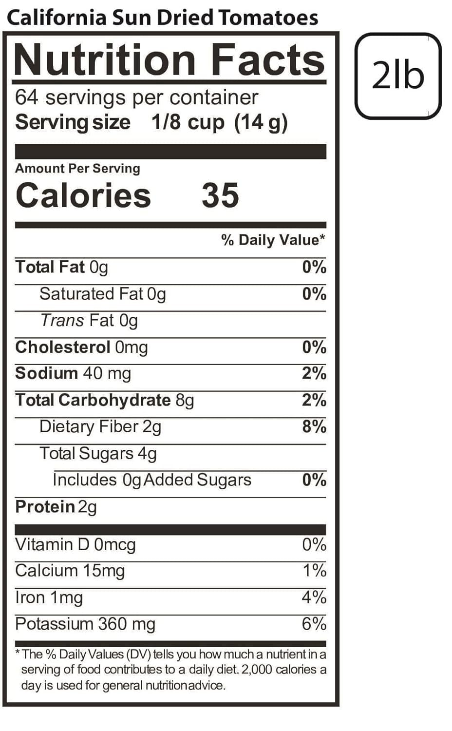 Traina Home Grown California Sun Dried Tomato Halves - Healthy, Non GMO, Gluten Free, Kosher Certified, Packed in Resealable Bag (2 Lbs) - Big Mart USA