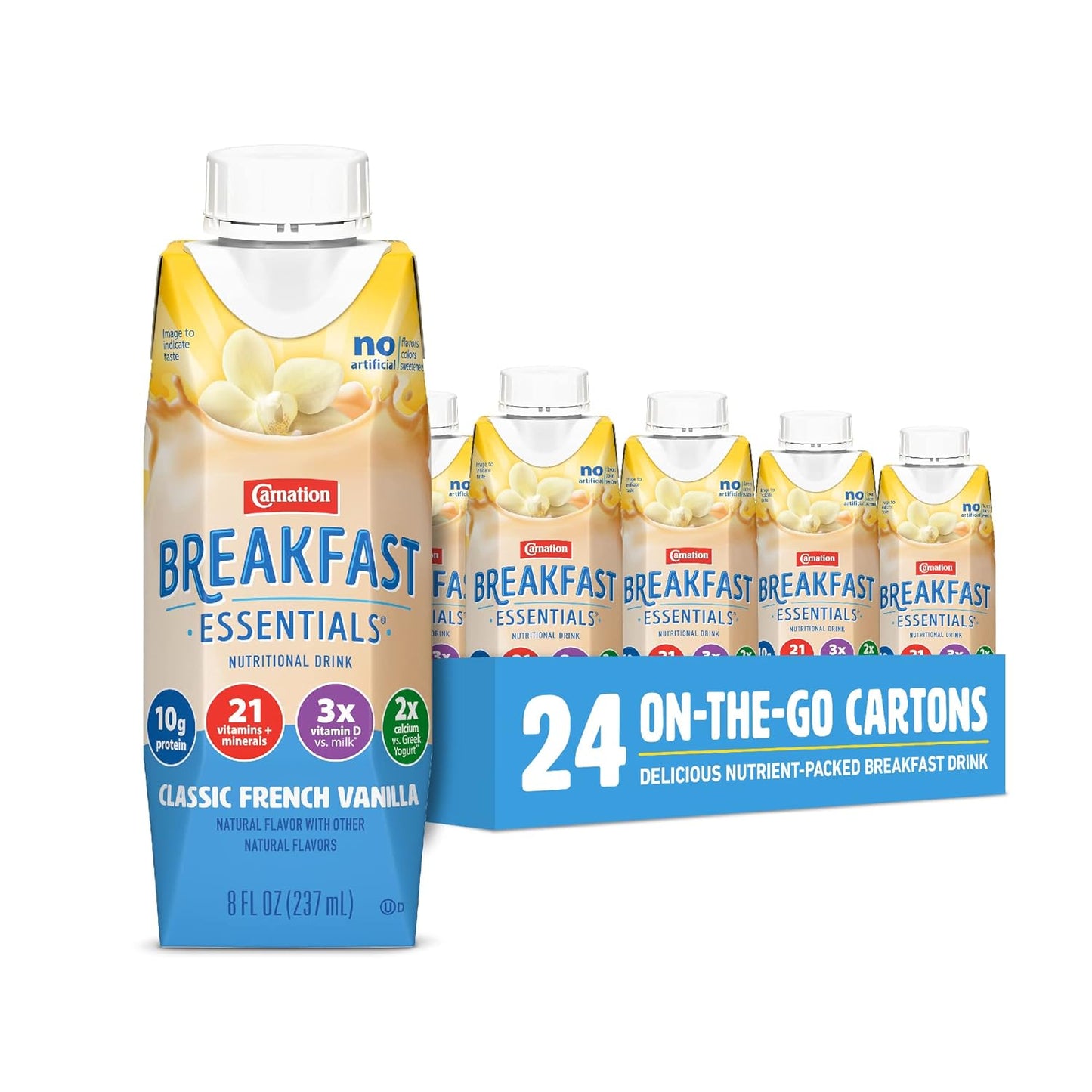 Carnation Breakfast Essentials Ready-To-Drink,Strawberry, 8 FL OZ Carton (Pack of 24) - Big Mart USA